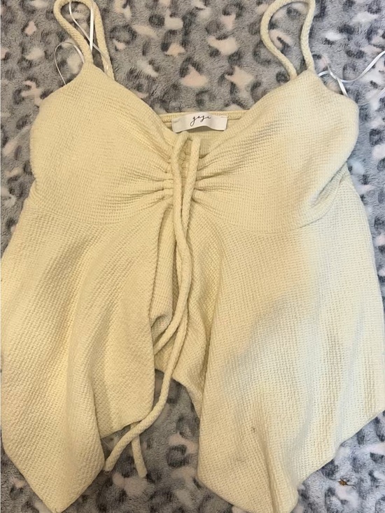 Z Supply Tops - Gaze Women’s Cream and Yellow Crop-top
